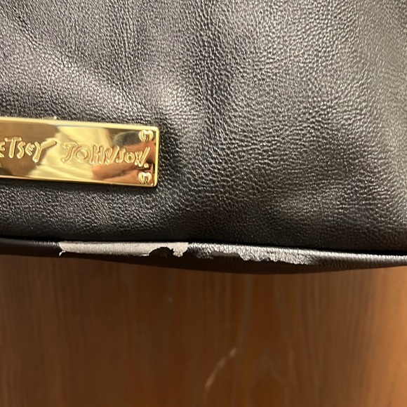 Betsey Johnson Black Satchel polka dot bow - Picture 14 of 14